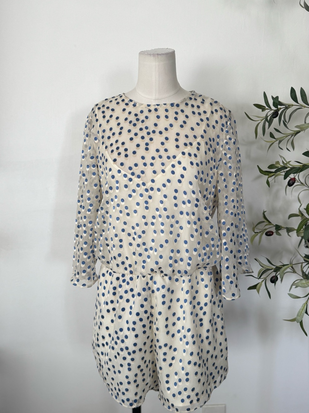 Lovers + Friends Ivory Viscose Blend Romper Elegant Minimalist Chic